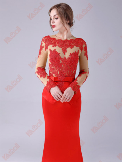 fake see through evening dress